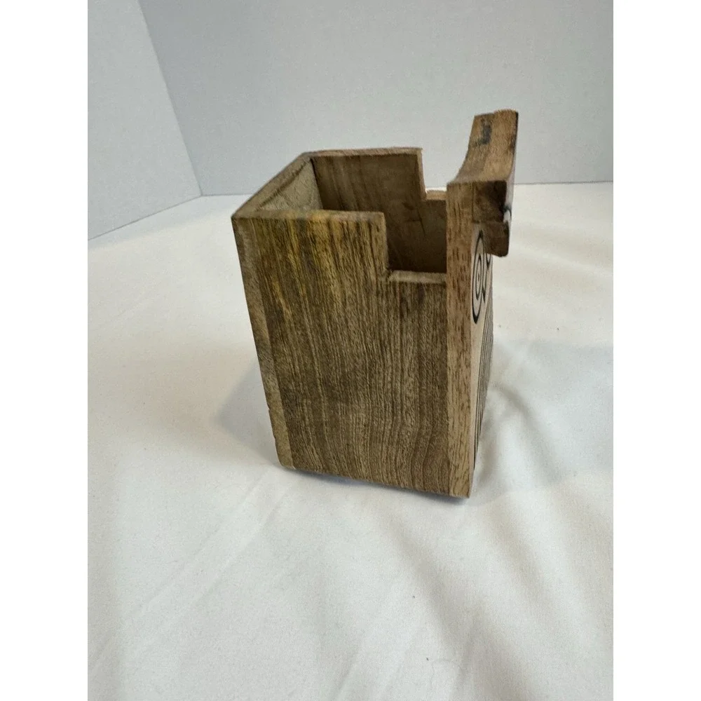 Wooden Owl Pencil Eyeglass Holder Desk Organizer  Wood MCM style World Market